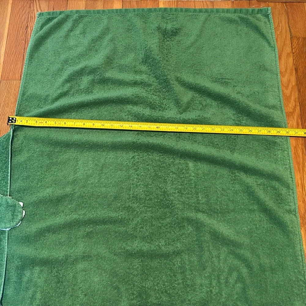 Alligator / Crocodile / Silly Monster hooded towel in green, white, & black